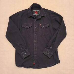 Milwaukee Leather MNG11655 Men's Solid Black Long Sleeve Cotton Flannel Shirt